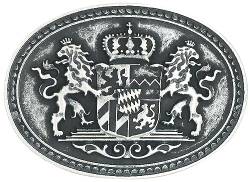 Gürtelschnalle Trachten | Wechselschließe für 40mm Gürtel | Trachtenschnalle Trachtenschließe (Wappen Bayern 7x5cm) von Goldschmidt Trachten