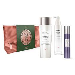 Goldwell Kerasilk Revitalize Xmas Bag Tasche Set - Revitalize Detoxifying Shampoo 250ml + Revitalize Detoxifying Serum 100ml + Style Textur Refresh Spray 75ml + Tasche von Goldwell