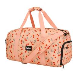 Goloni Große Reisetasche für Damen, 55,9 cm, mit Schuhfach für Reisen, Fitnessstudio, Workout, Kleidung, Gepäck, Übernachtungstaschen, Braune Kirsche, Sport Fashion Duffel Reise Turnbeutel von Goloni