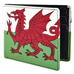 Golunski 680 Herren Geldbörse aus Leder im Retro-Stil mit walisischer Flagge von Golunski