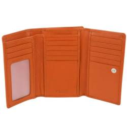 Golunski Damen-Geldbörse/Geldbörse aus Leder, RFID-geschützt, Orange von Golunski