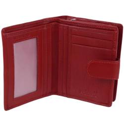Golunski Kompakte Damen-Geldbörse/Geldbörse aus Leder mit RFID-Schutz – Rot von Golunski