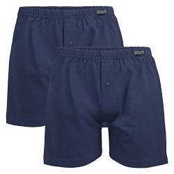 Gomati Herren Jersey Boxershorts (2 Stück) Stretch Unterhose aus Baumwolle - Navy 6XL/14 von Gomati