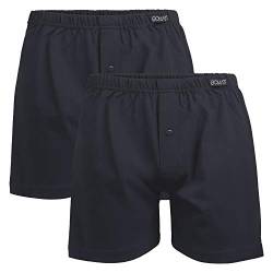 Gomati Herren Jersey Boxershorts (2 Stück) Stretch Unterhose aus Baumwolle - Schwarz L/6 von Gomati