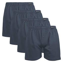 Gomati Herren Jersey Boxershorts (4 Stück) Stretch Unterhose aus Baumwolle - Anthrazit XL/7 von Gomati