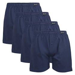 Gomati Herren Jersey Boxershorts (4 Stück) Stretch Unterhose aus Baumwolle - Navy 3XL/9 von Gomati