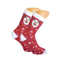 Good Deal Market 3er Pack Damen Thermo-Socken Frottee Schneekristall Motiv Norweger-Muster Schneeflocke warme Thermo-Socke Homesocks himmlisch weich warm thermo Schneekristall Frozen (39-42, rot) von Good Deal Market