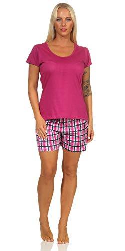Good Deal Market Damen-Pyjama sommerlicher Schlafanzug kurz leichte Baumwolle Trend Grösse 40-42/M, Pink von Good Deal Market