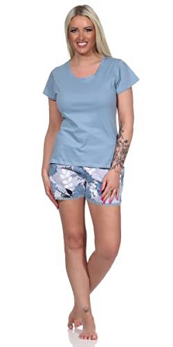 Good Deal Market Kurzer Damen-Pyjama sommerlicher Schlafanzug Grösse 36-38/S, Blau von Good Deal Market
