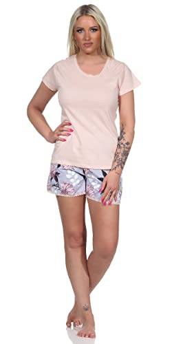 Good Deal Market Kurzer Damen-Pyjama sommerlicher Schlafanzug Grösse 44-46/L, Rosa weiches Single Jersey aus 100% Baumwolle Sommer geeignet von Good Deal Market