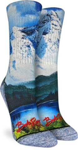 Good Luck Sock Damen Bob Ross Socken Erwachsene, Bob Ross, Mountain & Lake, Einheitsgröße von Good Luck Sock