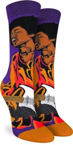 Good Luck Sock Damen Jimi Hendrix Socken Erwachsene, Jimi Hendrix Rocking Out, Einheitsgröße von Good Luck Sock