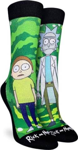 Good Luck Sock Damen Rick and Morty Socken Erwachsene - - von Good Luck Sock