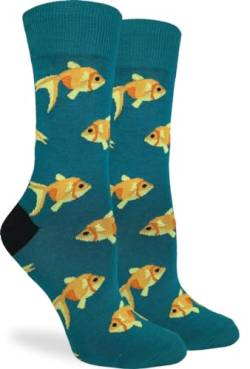 Good Luck Sock Damen Socken Fisch und Ozean Tier Socken Erwachsene, Ozean - Goldfisch, Einheitsgröße von Good Luck Sock