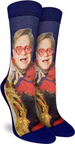 Good Luck Sock Elton John Socken für Damen, Elton John Stuhl, Einheitsgröße von Good Luck Sock