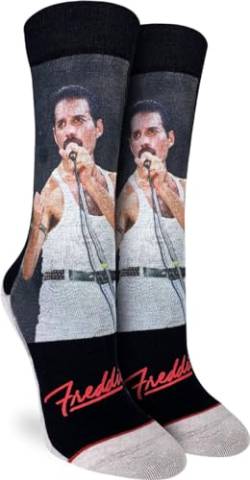 Good Luck Sock Freddie Mercury Socken für Damen, Erwachsene, Freddie Mercury - Live Aid, One size von Good Luck Sock