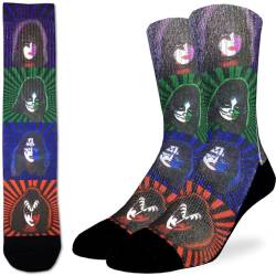 Good Luck Sock Herren Kiss Band Music Socken Erwachsene, Kiss - Pop Art, Einheitsgröße von Good Luck Sock