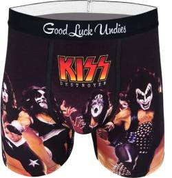 Good Luck Undies Herren Boxershorts Kiss Destroyer - Schwarz - XX-Large von Good Luck Sock