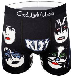 Good Luck Undies Herren KISS Band Boxer Brief Unterwäsche, schwarz, XX-Large von Good Luck Sock