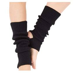 Good partner Legwarmer beinstulpen damenestrickt Beinwärmer Ballett Yoga Stulpen, Einheitsgröße, Schwarz von Good partner