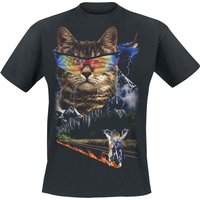 Goodie Two Sleeves T-Shirt - Meow For Freedom - S bis 4XL - für Männer - Größe 3XL - schwarz von Goodie Two Sleeves