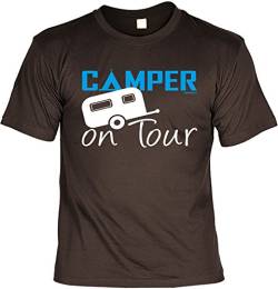 Camping Sprüche T-Shirt - Bekleidung Camper : Camper on Tour - lustige Campingplatz Ausrüstung Gr: XL von Goodman Design