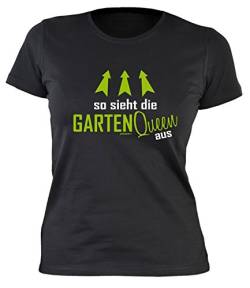 Gärtner Sprüche Damen T-Shirt - Damenshirt Gärtnerin : So Sieht die Garten Queen aus - lustige Sprüche Hobbygärtner Gr: M von Goodman Design