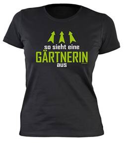 Gärtner Sprüche Damen T-Shirt - Damenshirt Gärtnerin : So Sieht eine Gärtnerin aus - lustige Sprüche Hobbygärtner Gr: M von Goodman Design