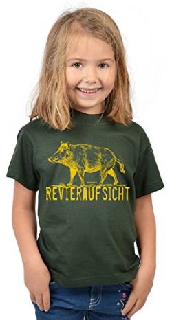 Jäger Sprüche Kinder T-Shirt/Mädchen Jagd Bekleidung Shirt : Revieraufsicht - Kinder Jäger T-Shirt Gr: M = 134-140 von Goodman Design