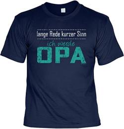 Sprüche T-Shirt werdender Opa - Cooles für Großvater : Lange Rede …. werde Opa - Geschenk Vatertag Geburtstag Opa Farbe: Navyblau Gr: 4XL von Goodman Design