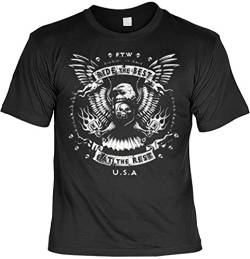 USA Biker Motiv T-Shirt Ride The Best Bike Shirt für Biker Rock T-Shirts für Herren Männershirt Laiberl Leiberl Geschenk für Freunde von Goodman Design