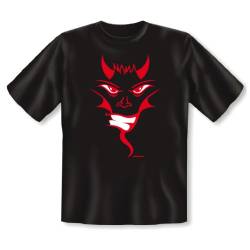 lustiges Motiv T-Shirt Roter Teufel - Cooles Herren Shirt Geschenk Geburtstag Karneval Weihnachten Gr: 4XL Farbe: schwarz von Goodman Design