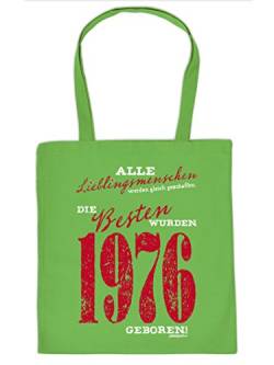 zum 44. Geburtstag Geschenk Tasche Lieblingsmenschen die Besten wurden 1976 geboren Baumwolltasche Geschenkidee zum 44 Geburtstag von Goodman Design