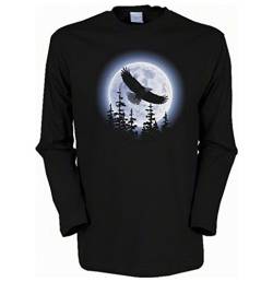 Langarm-Shirt mit Indianer Motiv geil Bedruckt/Eagle Moon ! von Goodman Shirts