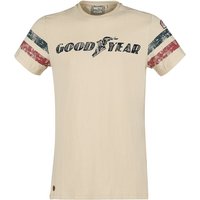 GoodYear - Rockabilly T-Shirt - Grand Bend - S bis XXL - für Männer - Größe L - beige von Goodyear