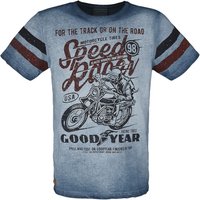 GoodYear - Rockabilly T-Shirt - Men T-Shirt Comfort fit - S bis 3XL - für Männer - Größe 3XL - blau von Goodyear