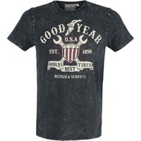 GoodYear - Rockabilly T-Shirt - Men T-Shirt Comfort fit - S bis XXL - für Männer - Größe M - schwarz von Goodyear