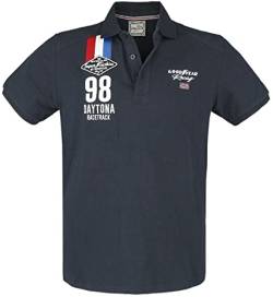 Goodyear Men Poloshirt Männer Poloshirt Navy L 100% Baumwolle Biker, Rockabilly, Rockwear, Streetwear von Goodyear