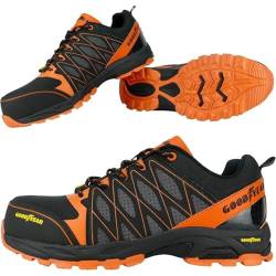 Goodyear Sicherheitsschuhe 15363WT Black Edition Arbeitsschuhe Schwarz Orange S3 - SRC Gr. 36-48 Größe 41 von Goodyear