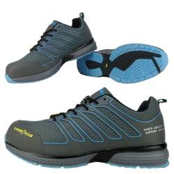 Goodyear Sicherheitsschuhe 1622 WT Grey Edition Arbeitsschuhe Grau Blau S3 - SRC Gr. 41-48 Größe 42 von Goodyear