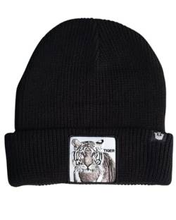 Goorin Bros. Mütze Beanie Mütze mit Umschlag, Animal Farm Hats, Herbst/Winter, tiger schwarz, One size von Goorin Bros.