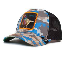 Goorin Bros. The Farm Kablamo Camo Collection Unisex verstellbare Trucker-Kappe, Blau (Luck Stays Down), Einheitsgröße von Goorin Bros.