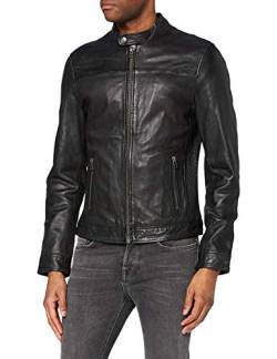 Goosecraft Herren Alain Biker Jacke, Schwarz (Jet Black JetBlack), XX-Large von Goosecraft