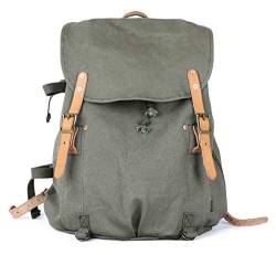 Gootium Canvas Rucksack - Vintage Militär Rucksack Reise Daypack - Grün - Large von Gootium