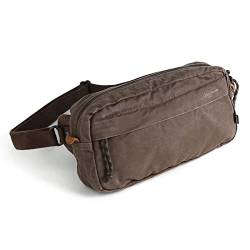 Gootium Herren Crossbody Pack ? Canvas Daily Essentials Sling Bag Small Shoulder Backpack, Umber, Medium von Gootium