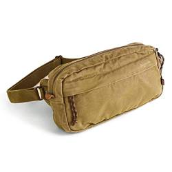 Gootium Herren Crossbody Pack – Canvas Daily Essentials Sling Bag kleiner Schulterrucksack, Khaki von Gootium