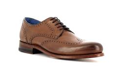 Gordon & Bros Herrenschuhe Levet 5428 Klassischer rahmengenähter Schnürhalbschuh mit Oxford Schnürung im Brogue Stil für Anzug, Business und Freizeit Braun (Torino midbrown Leather), EU 42 von Gordon & Bros