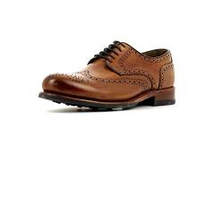 Gordon & Bros Levet 2318 Flex N Rahmengenähter Herren Derby Schnürhalbschuh, Full Brogue, Flexible Goodyear Welted Sohle, für Business, Freizeit Braun (British Tan), EU 42 von Gordon & Bros