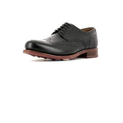 Gordon & Bros Levet 2318 Flex N Rahmengenähter Herren Derby Schnürhalbschuh, Full Brogue, Flexible Goodyear Welted Sohle für perfekten Laufkomfort, für Business, Freizeit Schwarz (Black), EU 41 von Gordon & Bros