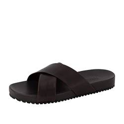 Gordon & Bros. Herren Sandalen Darwyn, Männer Slipper,einschlupf,Men's,Sommerschuhe,Freizeitschuhe,offene,Schuhe,Strandschuhe,Brown,45 EU / 10.5 UK von Gordon & Bros.